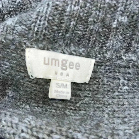 Umgee Big butterfly sleeves turtleneck sweater grey knit size S/M - Picture 8 of 9